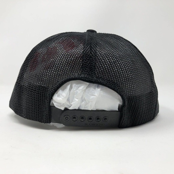 Vintage USS Alabama Black Snap Back Mesh Truckers Cap Gold Scrambled Eggs Navy - Picture 4 of 9